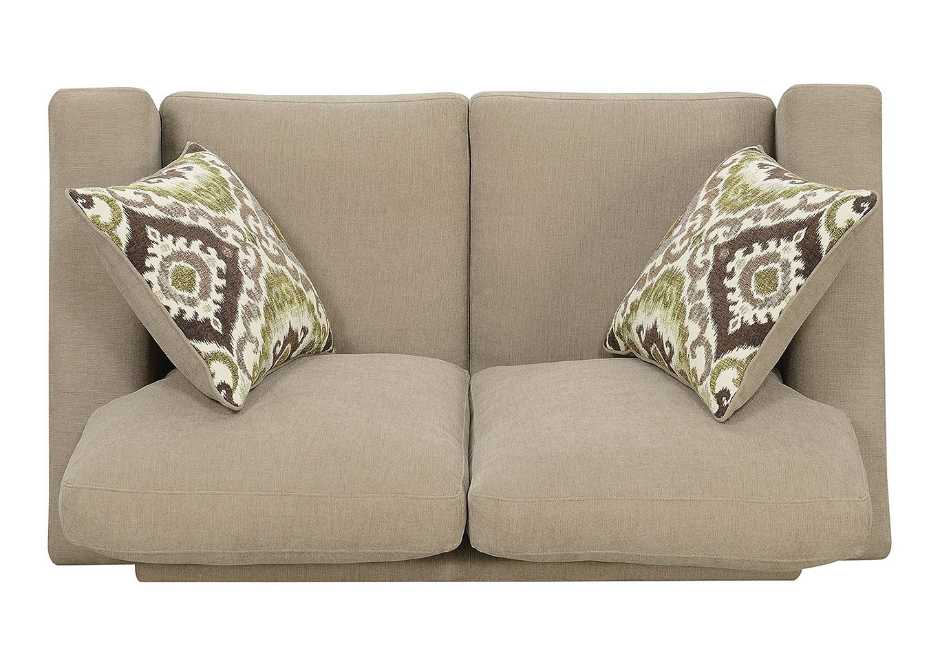 Alexandra Beige Stationary Loveseat,Taba Home Furnishings